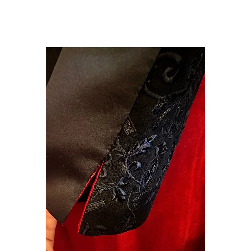 Mens Black‎ Brocade Vest Size 26 Formal Waistcoat Pakistan